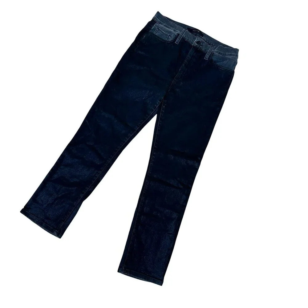 JOE'S Sedna Black Denim Coated Jeans Size 29 High Rise Straight Leg